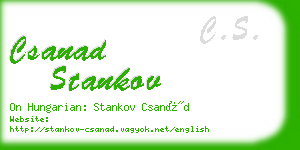 csanad stankov business card